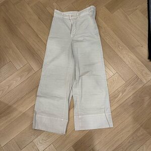 Everlane Wide-Leg Cotton Pants – Size 4, Excellent Condition